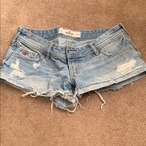 Hollister ripped jean shorts